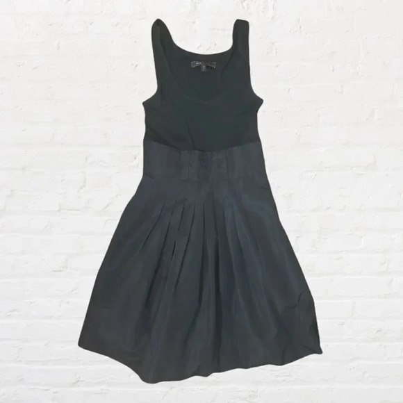 BCBGMaxAzria | Black Taffeta Cocktail Dress Sz 0 - Picture 3 of 14